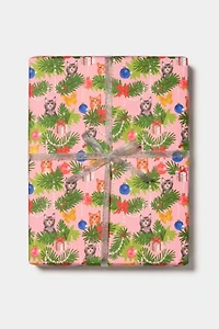 Red Cap Meowy Christmas Holiday Wrapping Paper