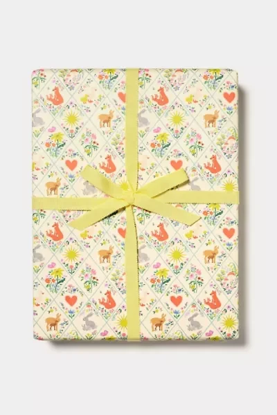 Red Cap Woodland Critters Wrapping Paper