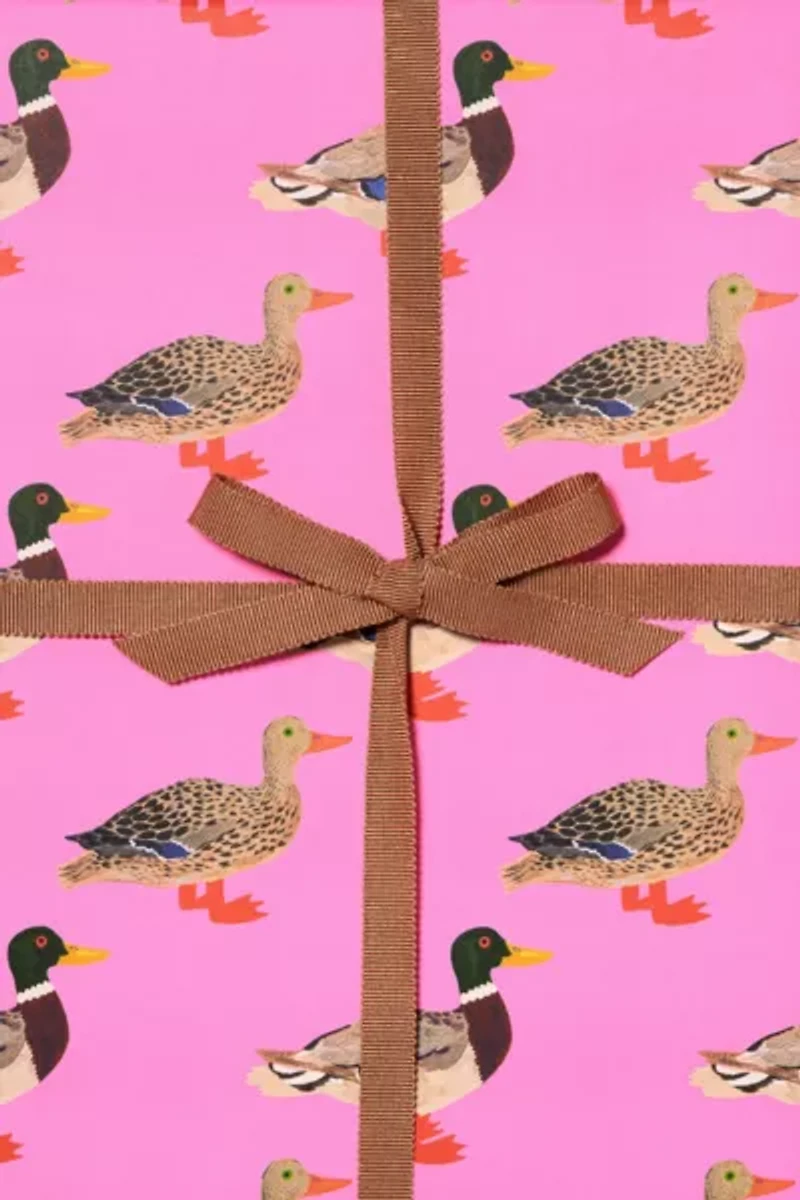 Red Cap Quacky Birthday Wrapping Paper