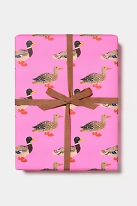 Red Cap Quacky Birthday Wrapping Paper