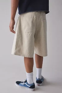 OBEY Plaid Pattern Baggy Denim Short