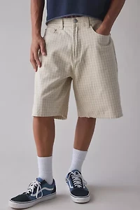 OBEY Plaid Pattern Baggy Denim Short