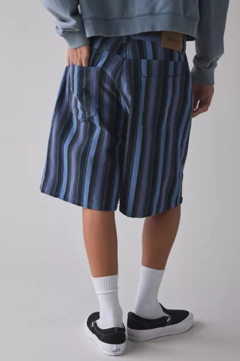 OBEY Beach Stripe Baggy Denim Short