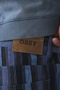 OBEY Beach Stripe Baggy Denim Short