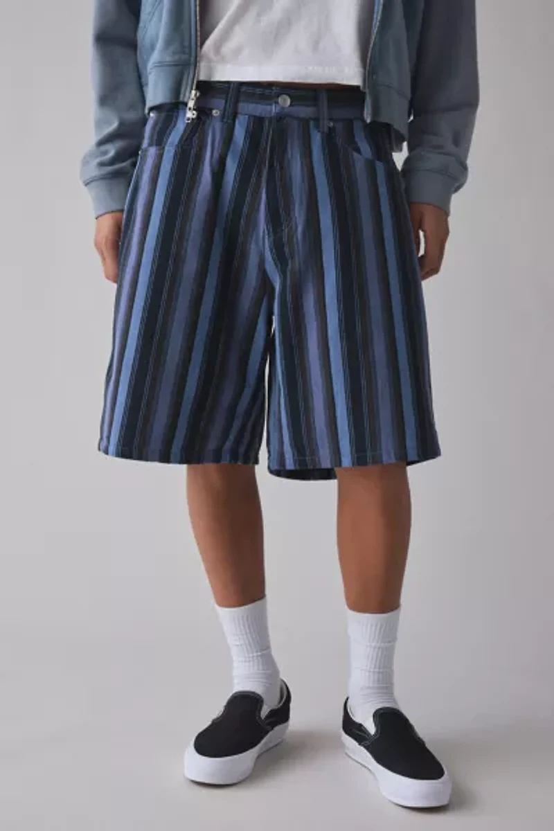OBEY Beach Stripe Baggy Denim Short