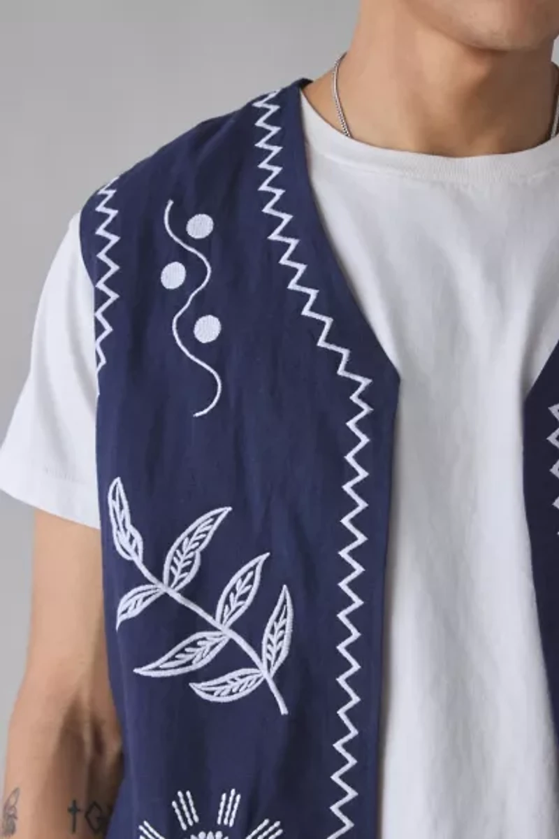 Native Youth Mayard Linen-Blend Vest
