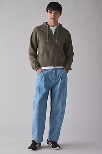 BDG Pinstripe Pleated Straight Fit Denim Jean