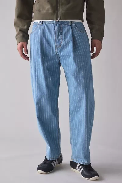 BDG Pinstripe Pleated Straight Fit Denim Jean