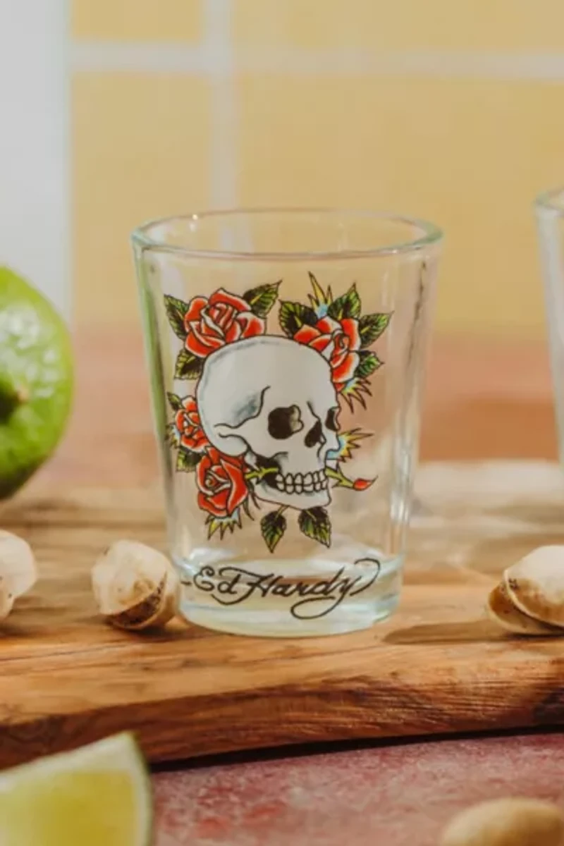 Ed Hardy Tattoo Classic 2 oz. Mini Shot Glass Set