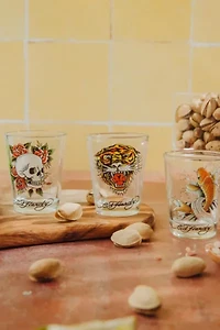 Ed Hardy Tattoo Classic 2 oz. Mini Shot Glass Set