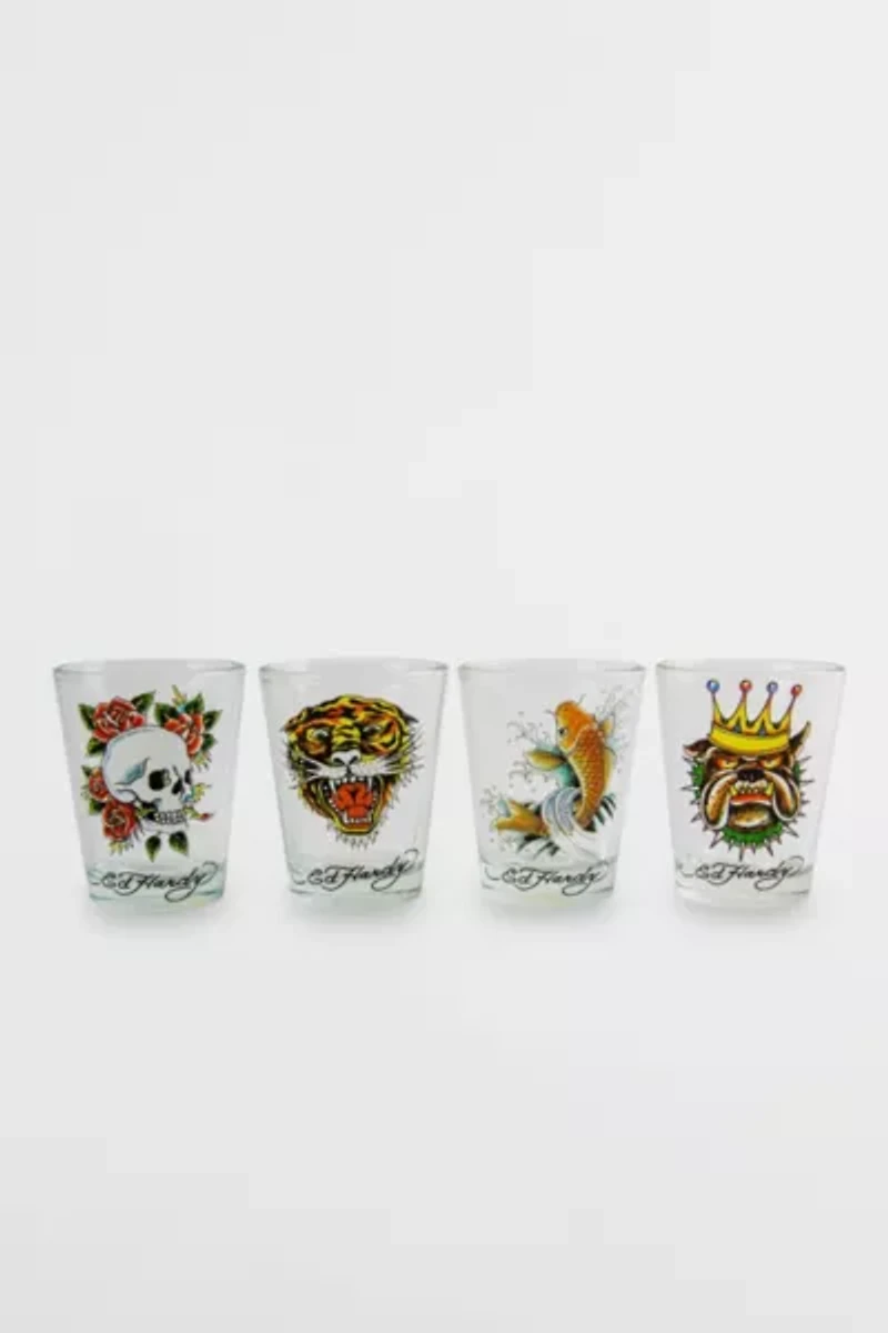 Ed Hardy Tattoo Classic 2 oz. Mini Shot Glass Set