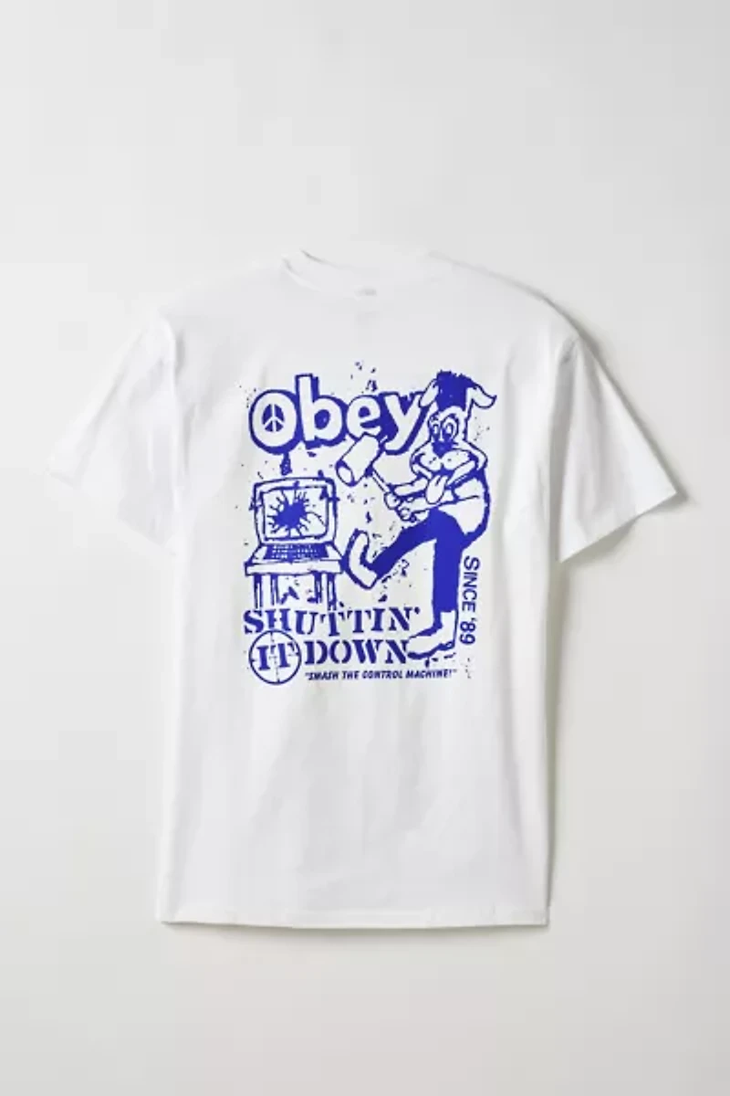OBEY Smash The Control Graphic Tee