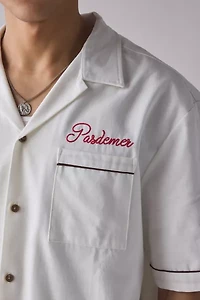 Pas de Mer Fresh Cocktail Embroidered Button-Down Shirt