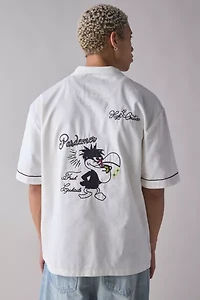 Pas de Mer Fresh Cocktail Embroidered Button-Down Shirt