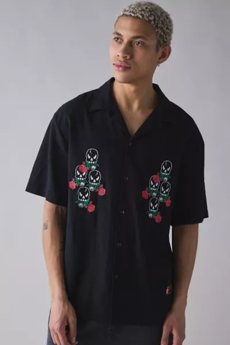 Pas de Mer Magic Embroidered Button-Down Shirt