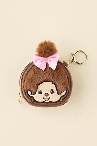 Monchhichi Fuzzy Mini Coin Purse Keychain