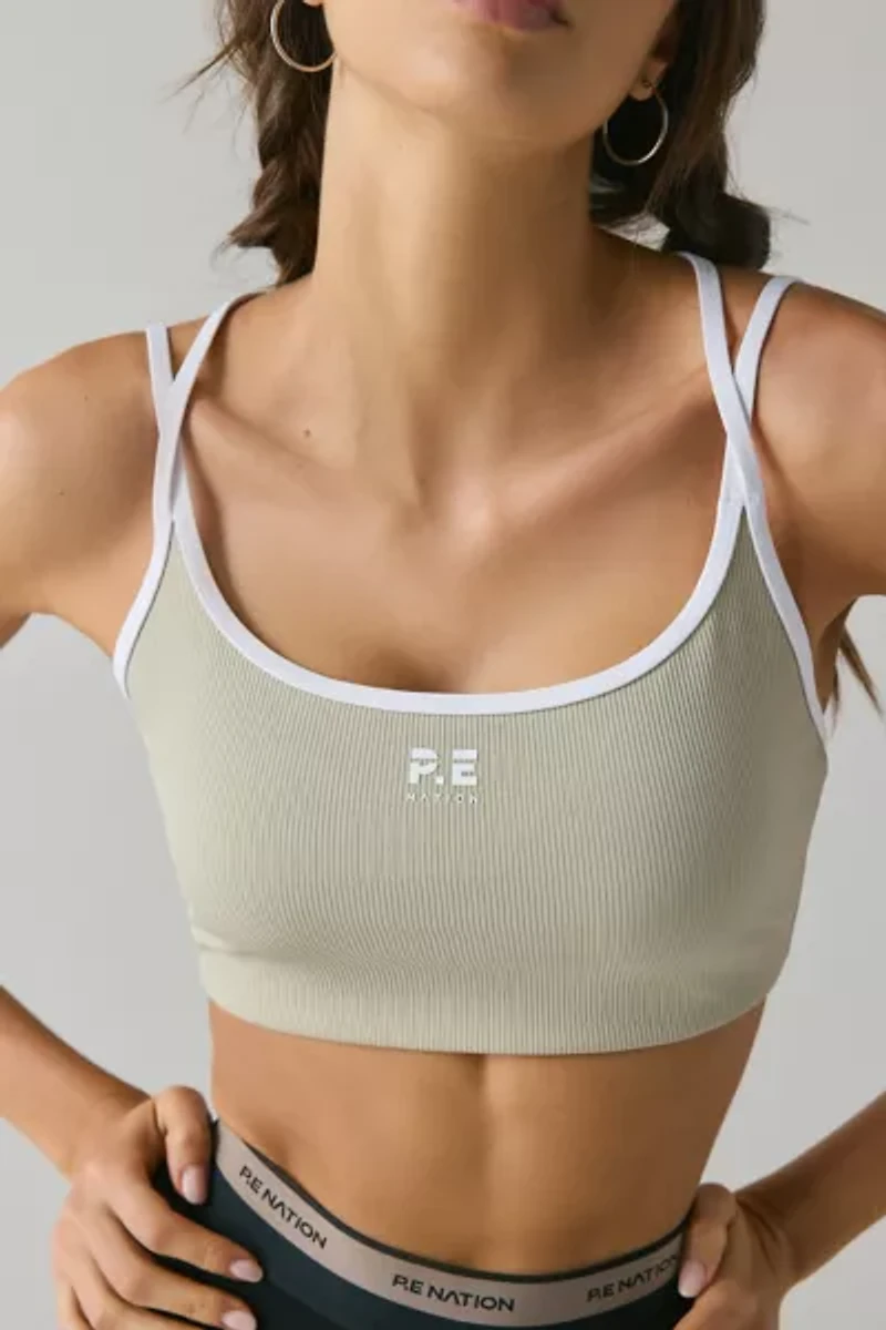 P.E Nation Terrace Biscuit Scoop Neck Sports Bra