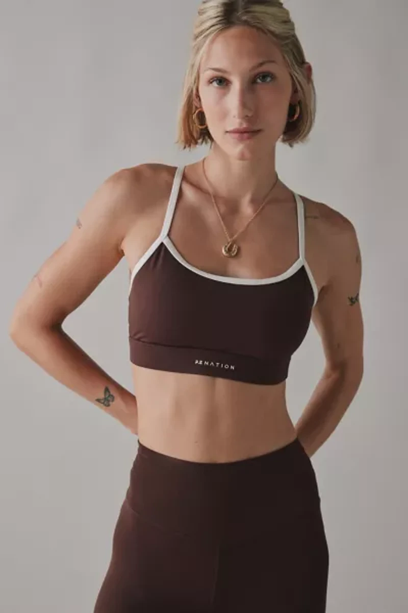 P.E Nation Signature Mahogany Sports Bra