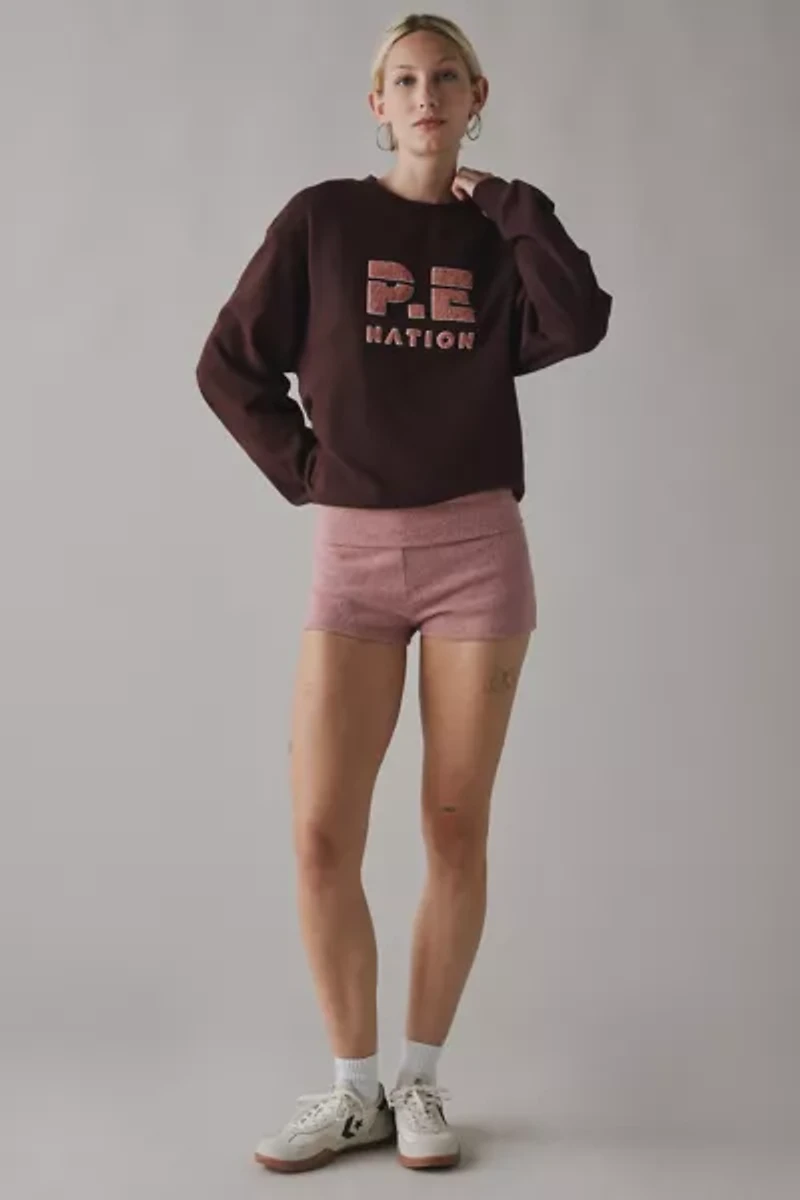 P.E Nation Heads U 2 Sweat Mahogany Crew Neck Pullover