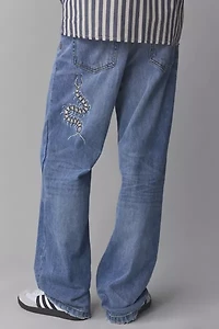 BDG Embroidered Centipede Baggy Skate Fit Jean