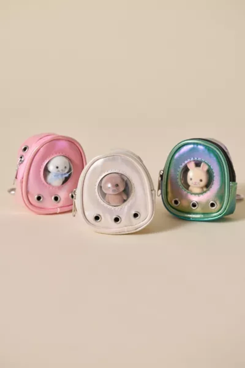 Backpack & Flocked Figure Blind Box Keychain