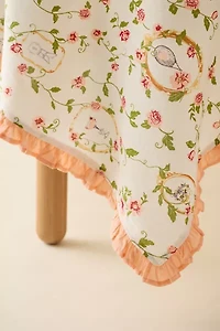 Printed Ruffle Edge Tablecloth