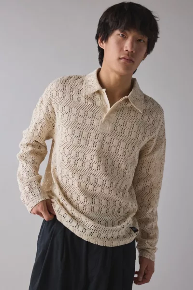 Native Youth Dennis Crochet Polo Shirt