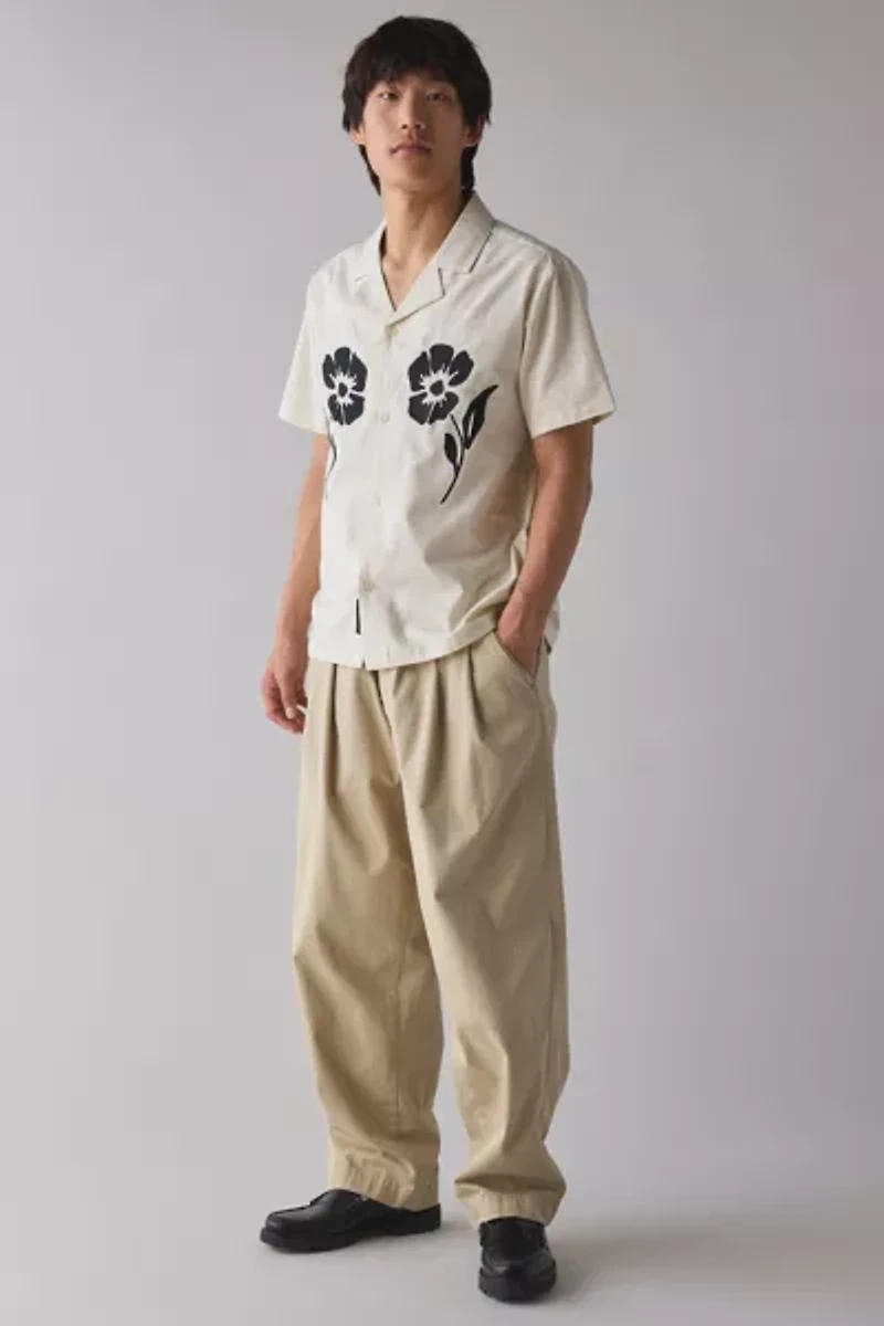 Native Youth Cal Revere Collar Flower Applique Shirt
