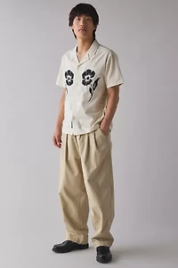 Native Youth Cal Revere Collar Flower Applique Shirt