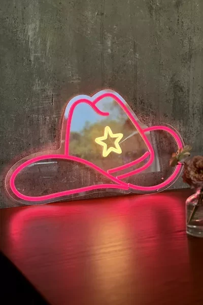 Echo Neon Cowgirl Hat Neon Sign