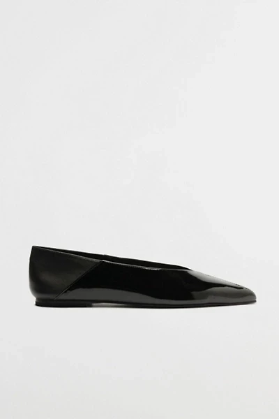 Schutz Patent Leather Gemma Ballet Flat