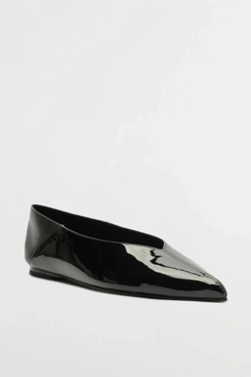 Schutz Patent Leather Gemma Ballet Flat