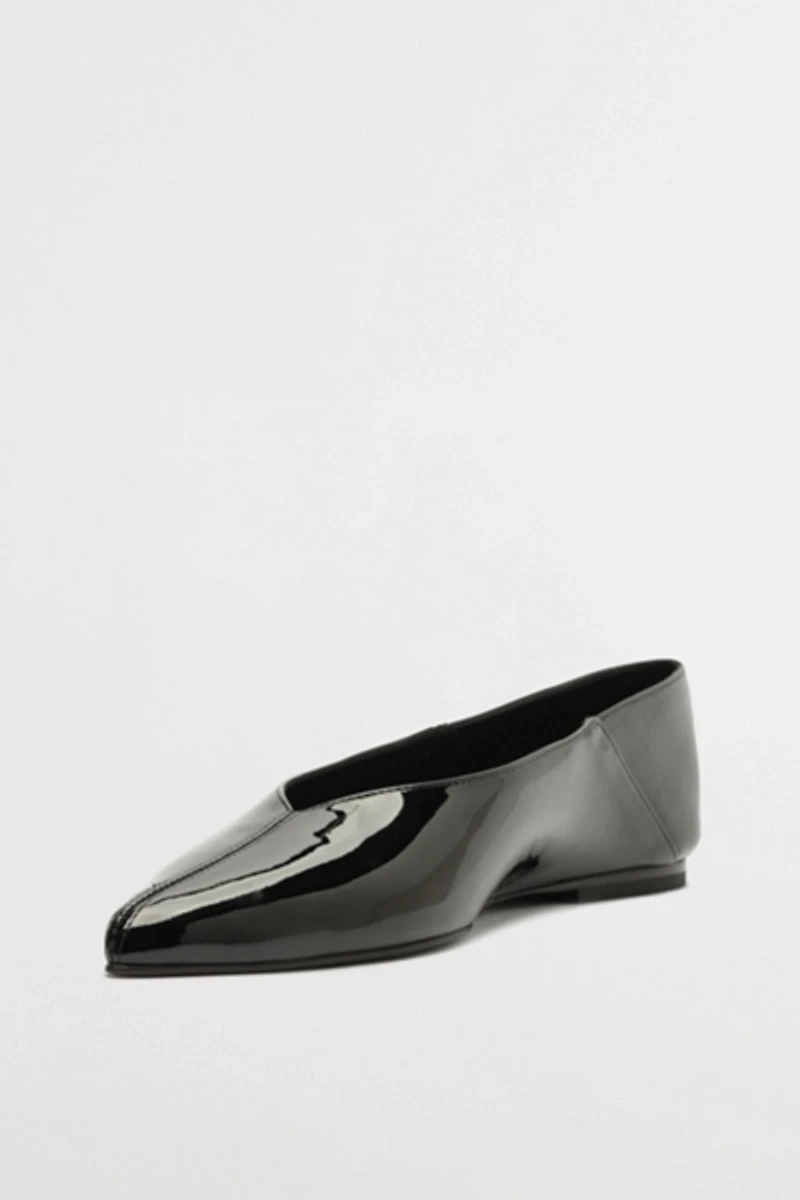 Schutz Patent Leather Gemma Ballet Flat