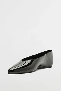 Schutz Patent Leather Gemma Ballet Flat