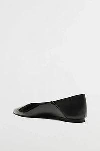 Schutz Patent Leather Gemma Ballet Flat