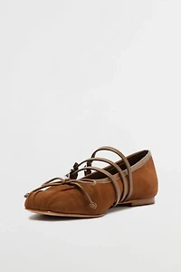 Schutz Arissa Strap Suede Ballet Flat