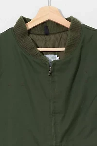 Vintage 1990s Green Cotton Puffer Work Vest