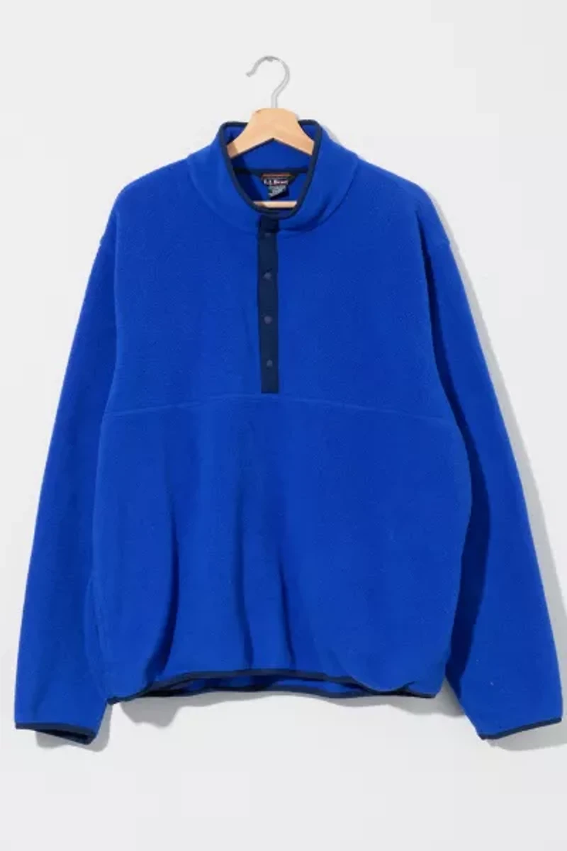 Vintage 1990s L.L. Bean Snap Fleece Pullover