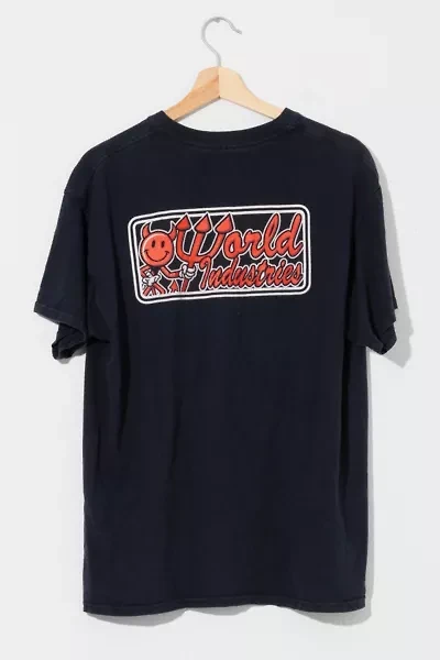 Vintage Y2K Distressed World Industries Skateboard Graphic T-Shirt