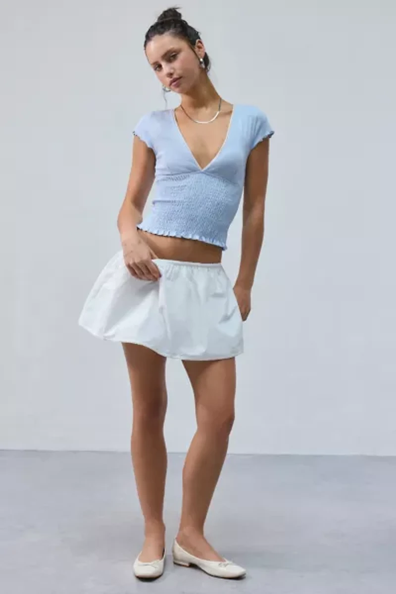 Kimchi Blue Only You Smocked Short Sleeve Top