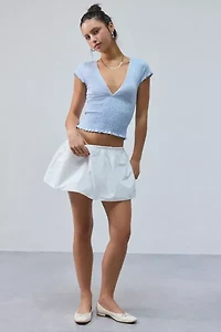 Kimchi Blue Only You Smocked Short Sleeve Top