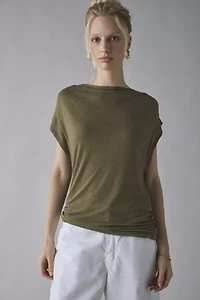 UO Indie Plunging Wrap-Front Drape Top