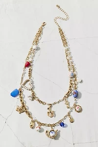 Tea Party Layered Charm Necklace