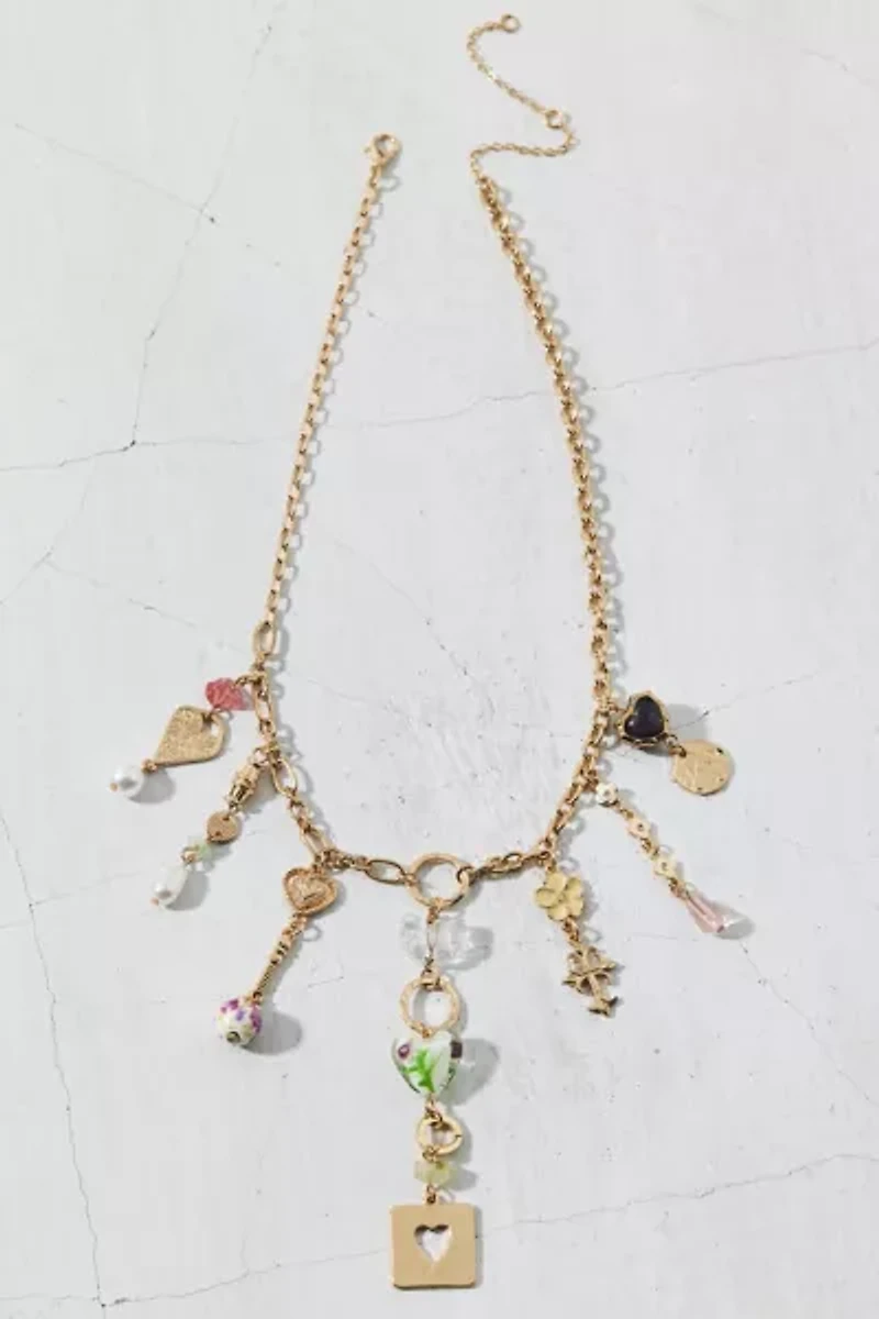 Kennedy Draped Charm Necklace
