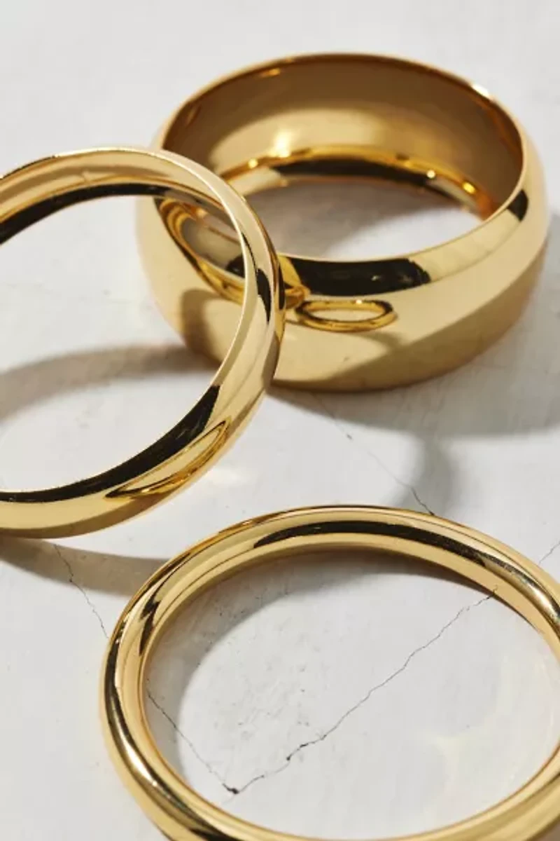 Statement Metal Bangle Bracelet Set