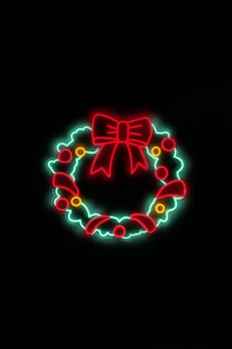 Echo Neon Christmas Wreath Neon Sign