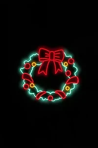 Echo Neon Christmas Wreath Neon Sign