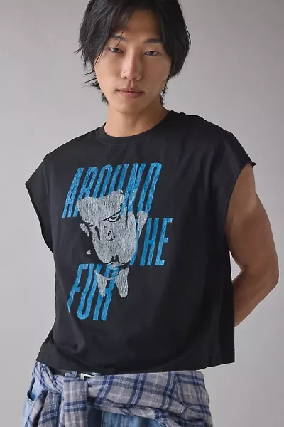 Backstage Graphic Cropped Muscle Tee