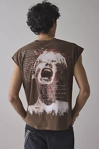 Backstage Graphic Cropped Muscle Tee