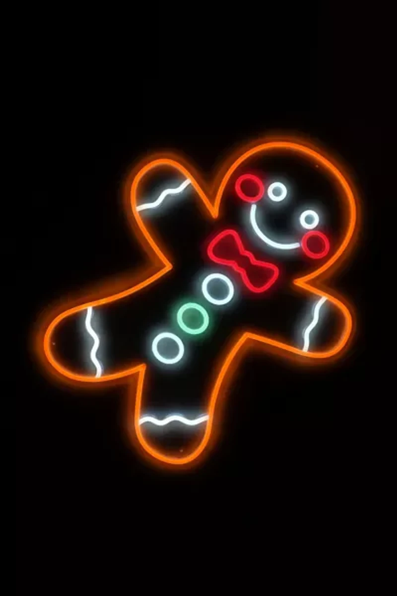 Echo Neon Gingerbread Man Neon Sign